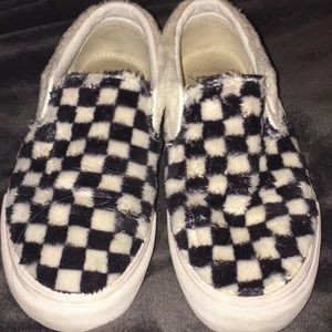 Fuzzy checkered vans